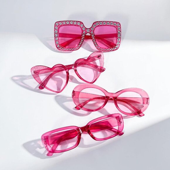 8 Mixed Style Colored Sunglasses Pink Classic Retro Party Favors Eyewear… - Picture 5 of 7